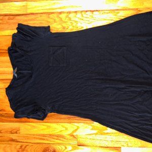 Classic Black T-Shirt Dress with breast pocket